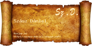 Szász Dániel névjegykártya